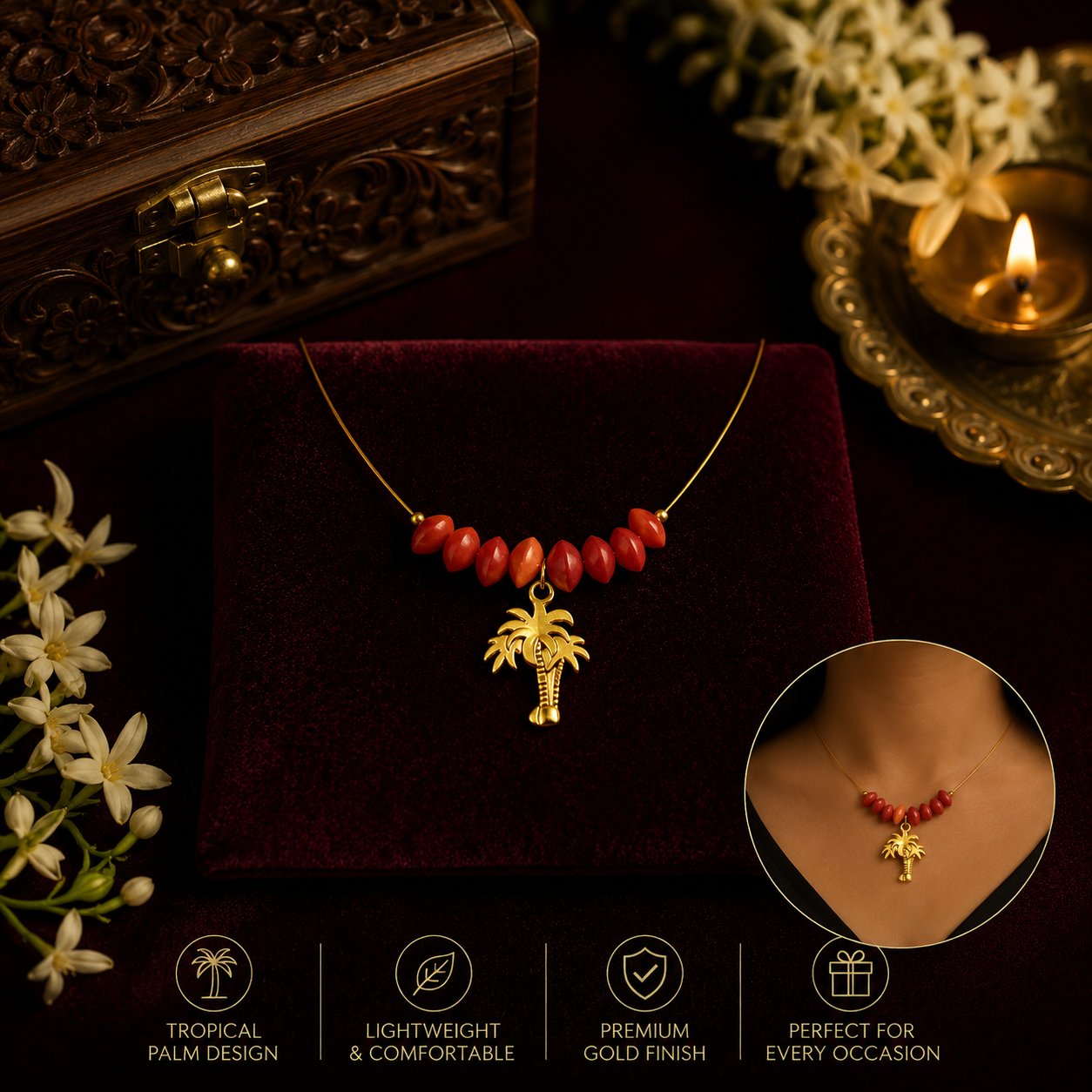 Palm Tree Necklace